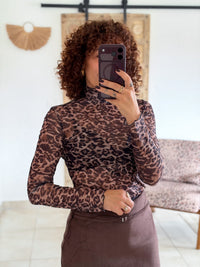Top Estelle - Léopard chocolat