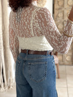 Top Leana - Dentelle beige