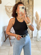 Top Lou - Noir dos dentelle