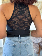 Top Lou - Noir dos dentelle