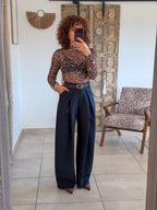 Top Maeva – Leopard chocolat