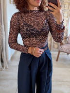 Top Maeva – Leopard chocolat
