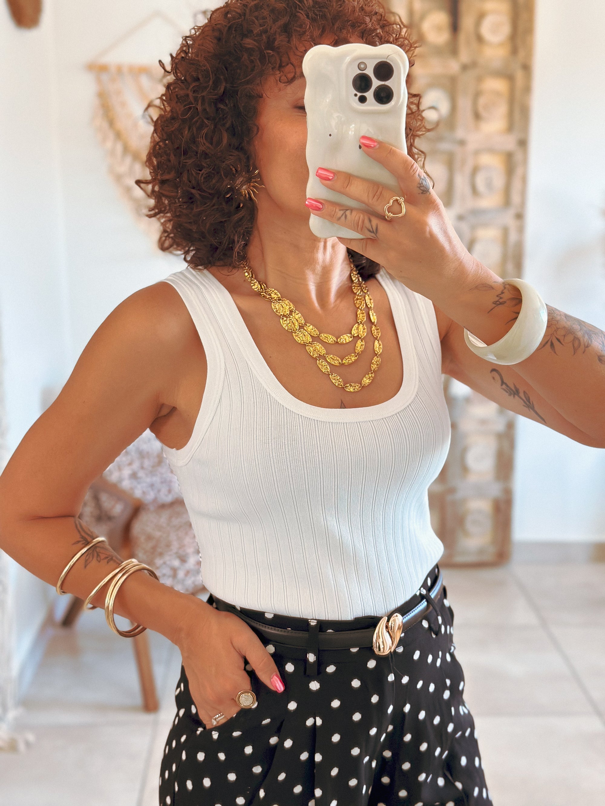 Top Dakota - Maille blanche