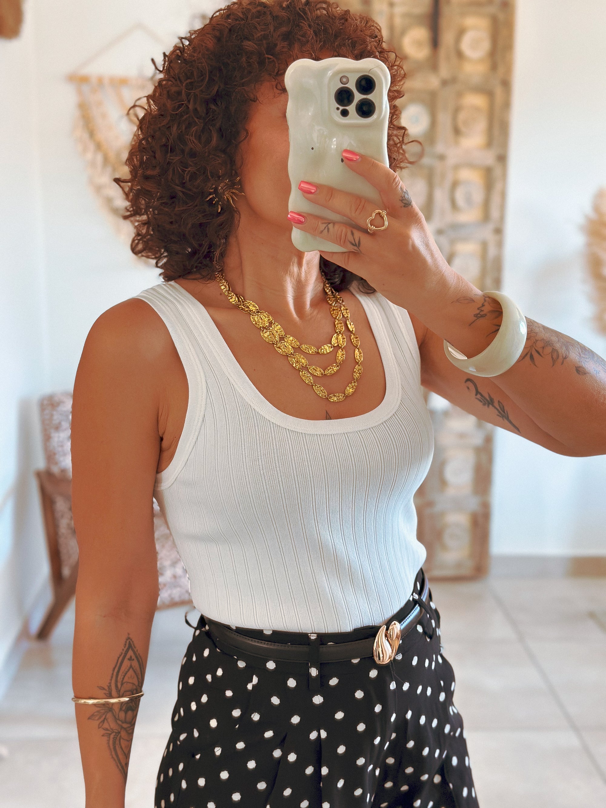 Top Dakota - Maille blanche