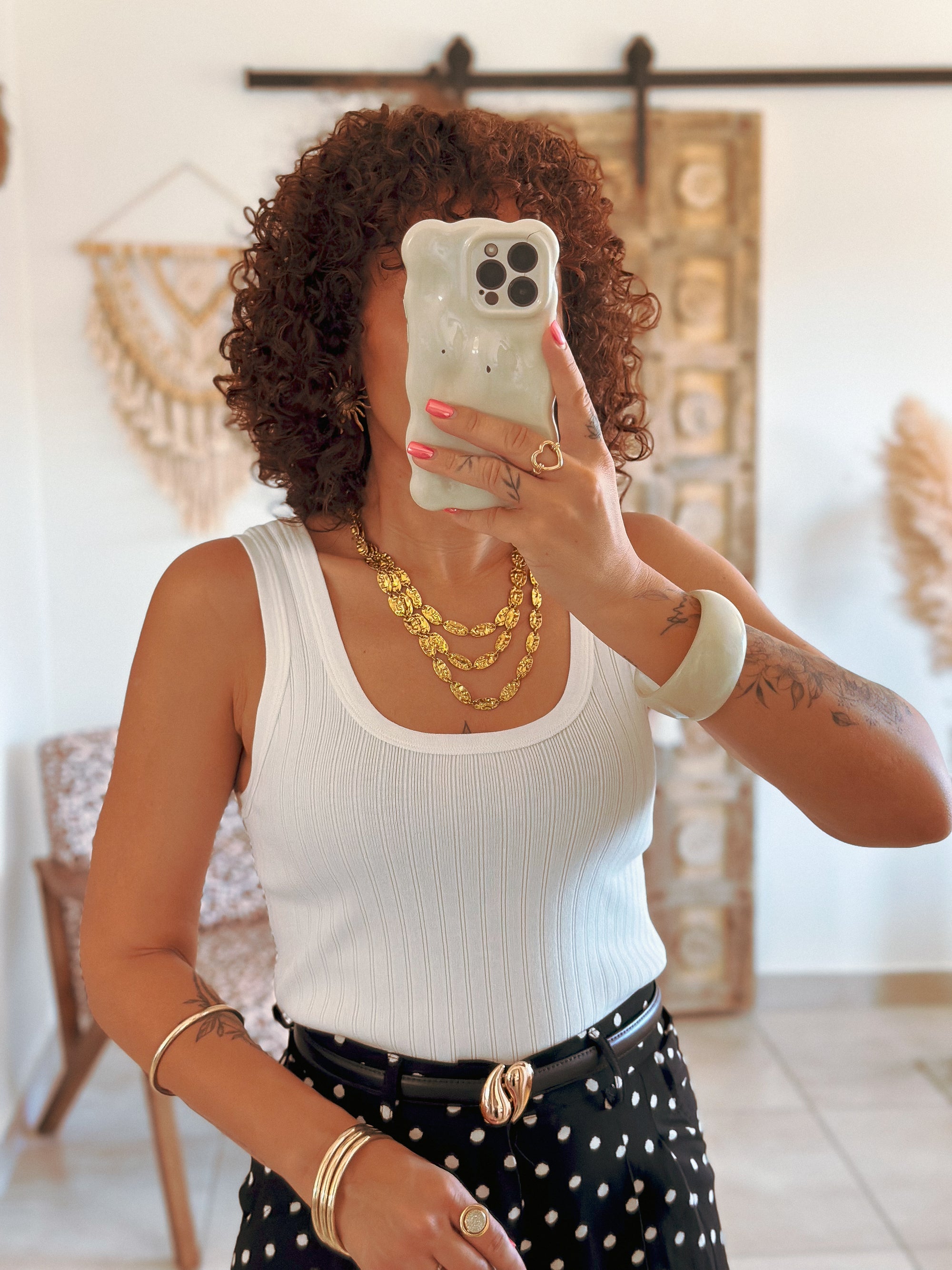 Top Dakota - Maille blanche