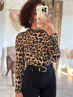 Top Maléa - manches longues léopard