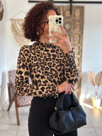 Top Maléa - manches longues léopard