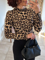 Top Maléa - manches longues léopard