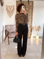 Top Maléa - manches longues léopard