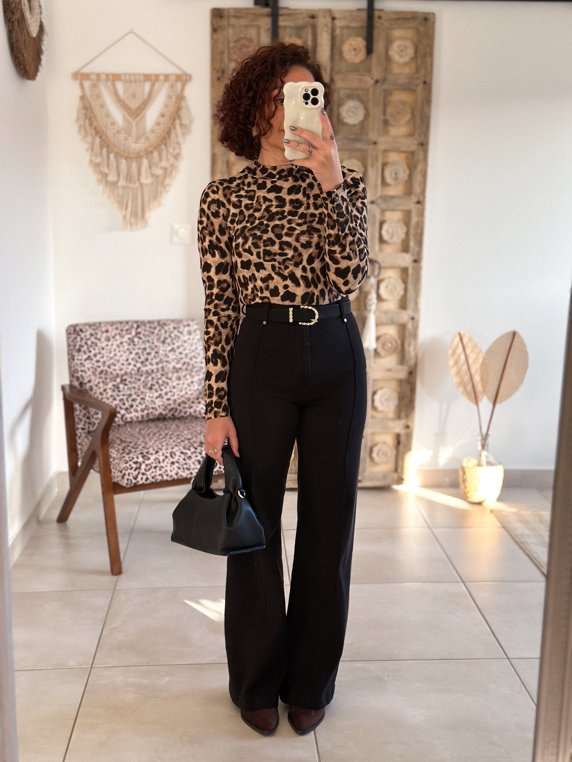 Top Maléa - manches longues léopard