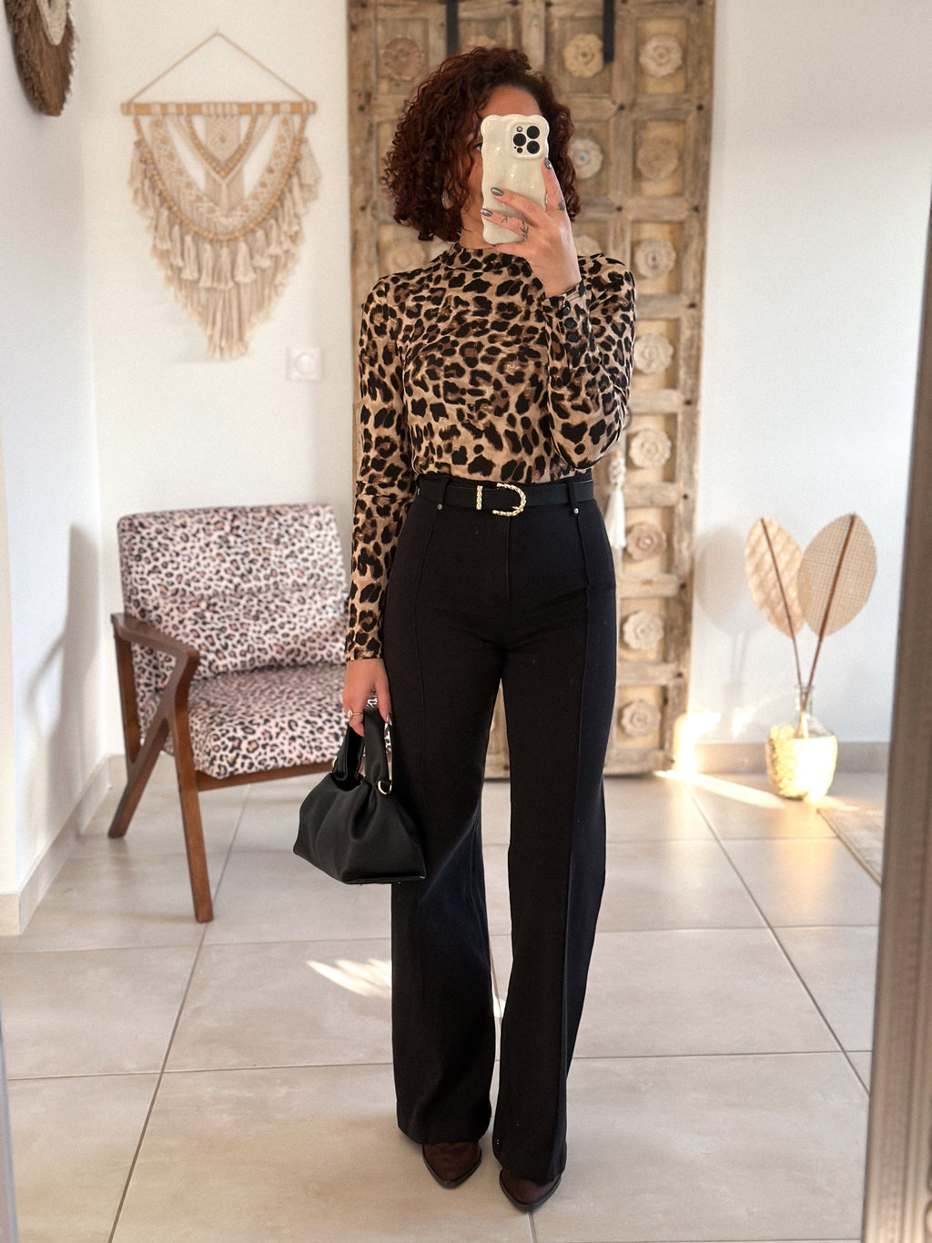 Top Maléa - manches longues léopard