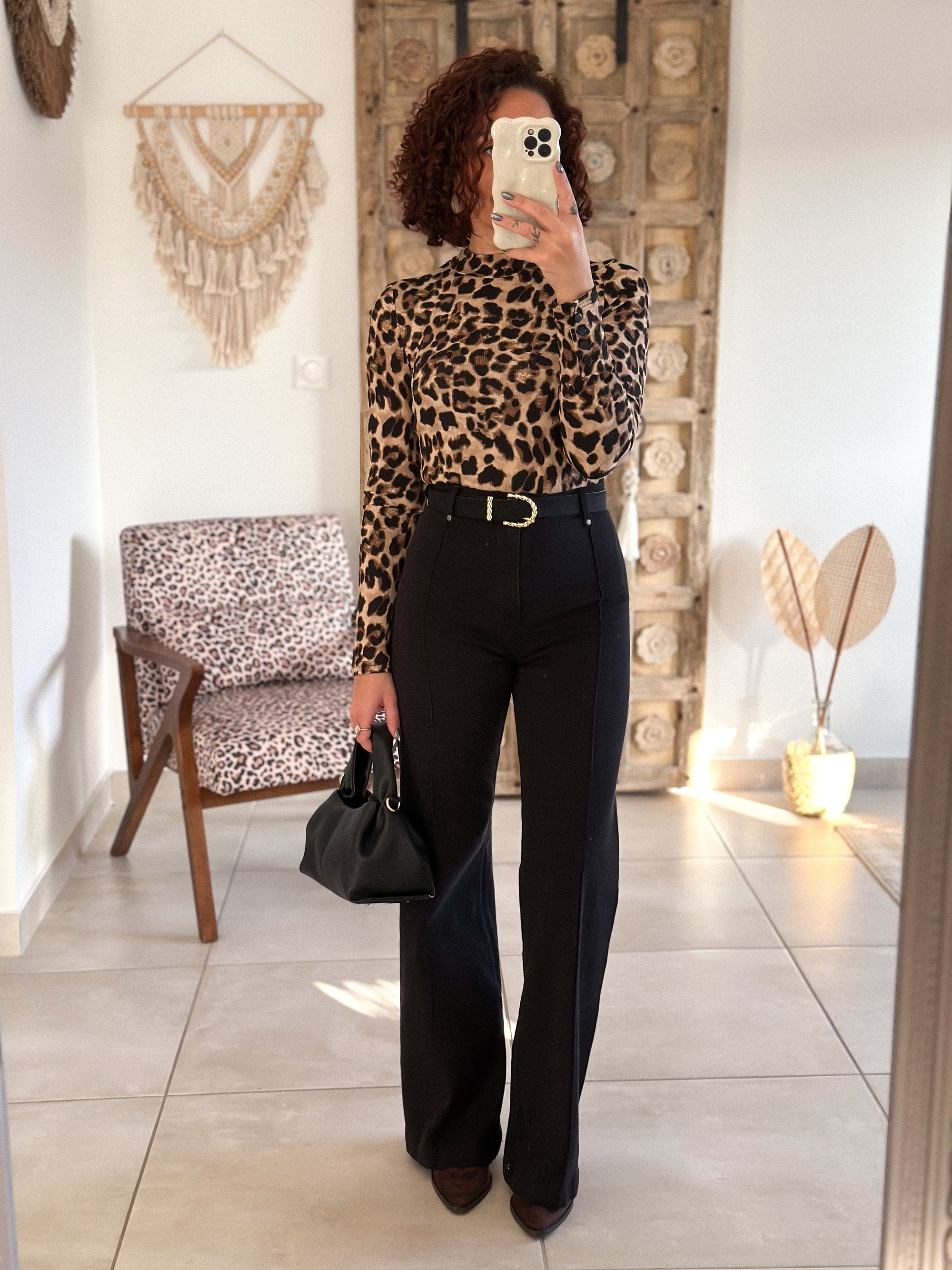 Top Maléa - manches longues léopard