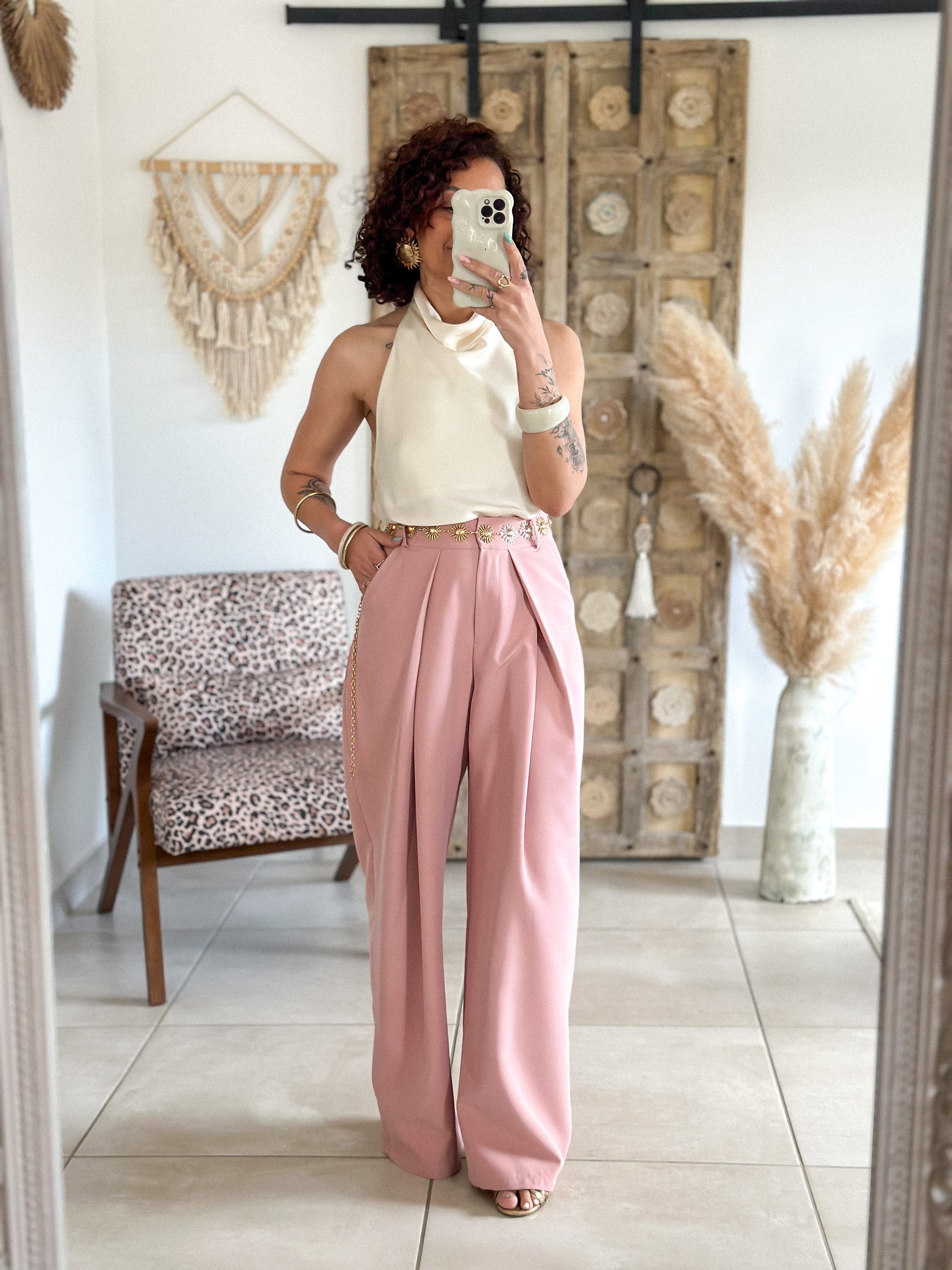 Top Sophie - Satin dos nu ivoire