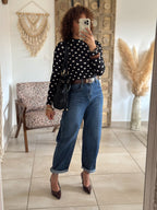 Top Suzie - Noir à pois
