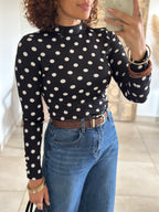 Top Suzie - Noir à pois
