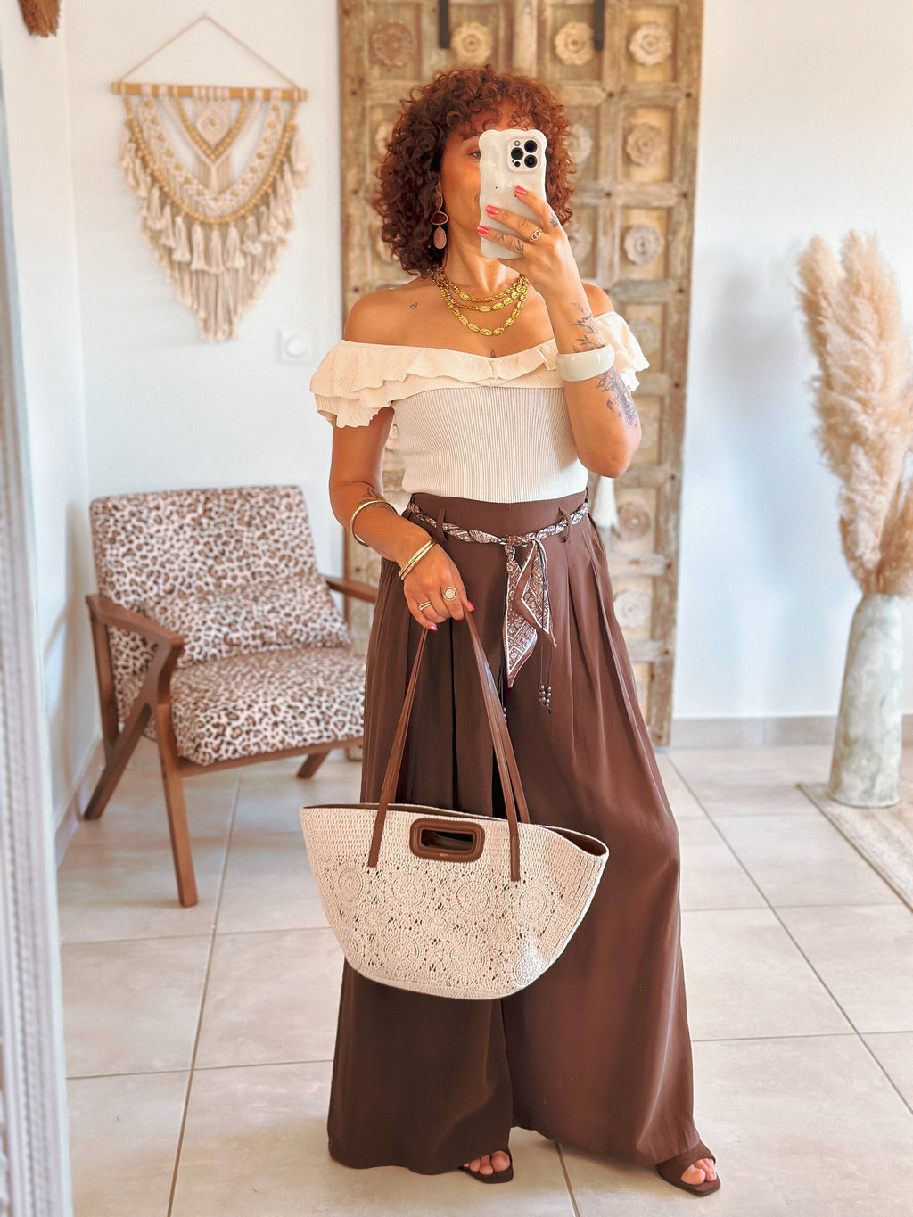 Top Victoria - Maille beige