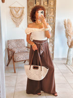 Top Victoria - Maille beige