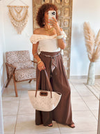 Top Victoria - Maille beige