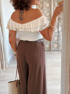 Top Victoria - Maille beige