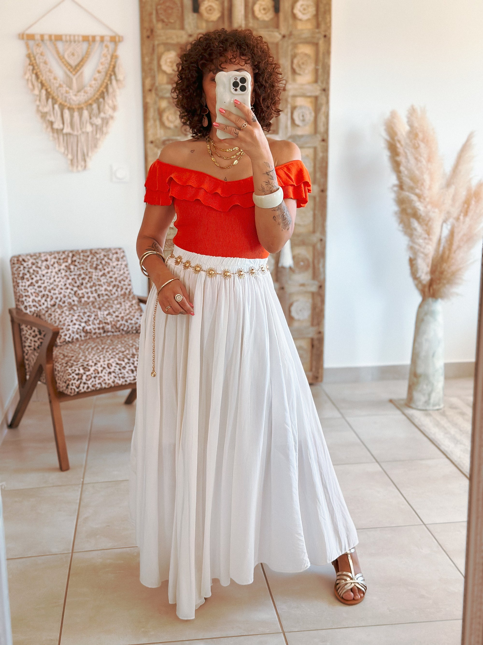 Top Victoria - Maille orange
