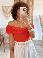 Top Victoria - Maille orange