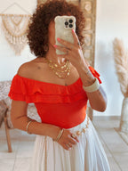 Top Victoria - Maille orange