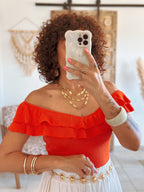 Top Victoria - Maille orange