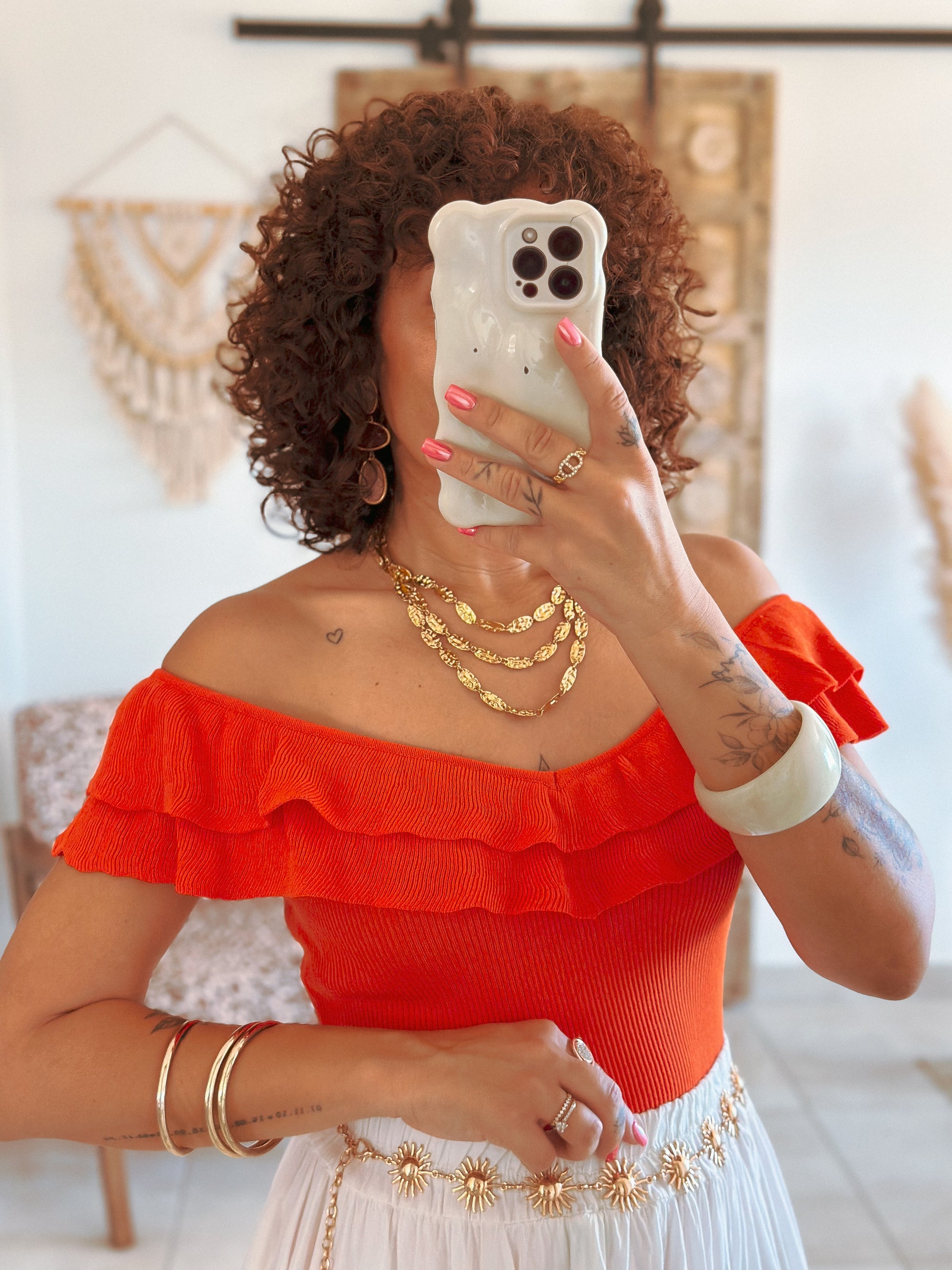 Top Victoria - Maille orange