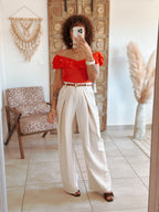 Top Victoria - Maille orange
