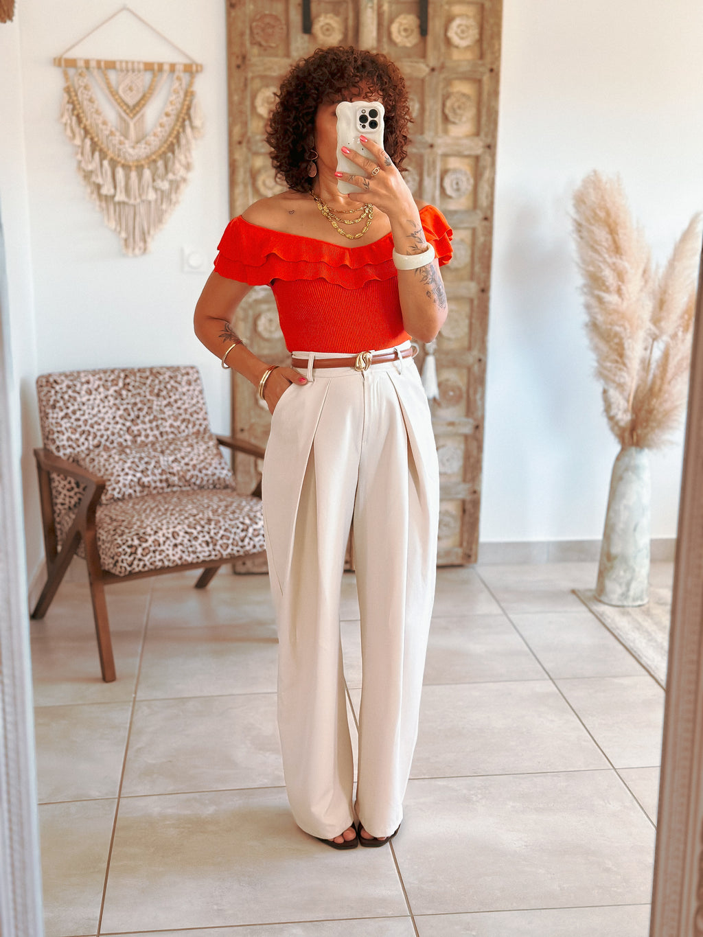 Top Victoria - Maille orange