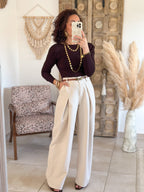 Top Anita - Chocolat dos drapé