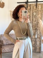 Top Lina – Manches longues Olive