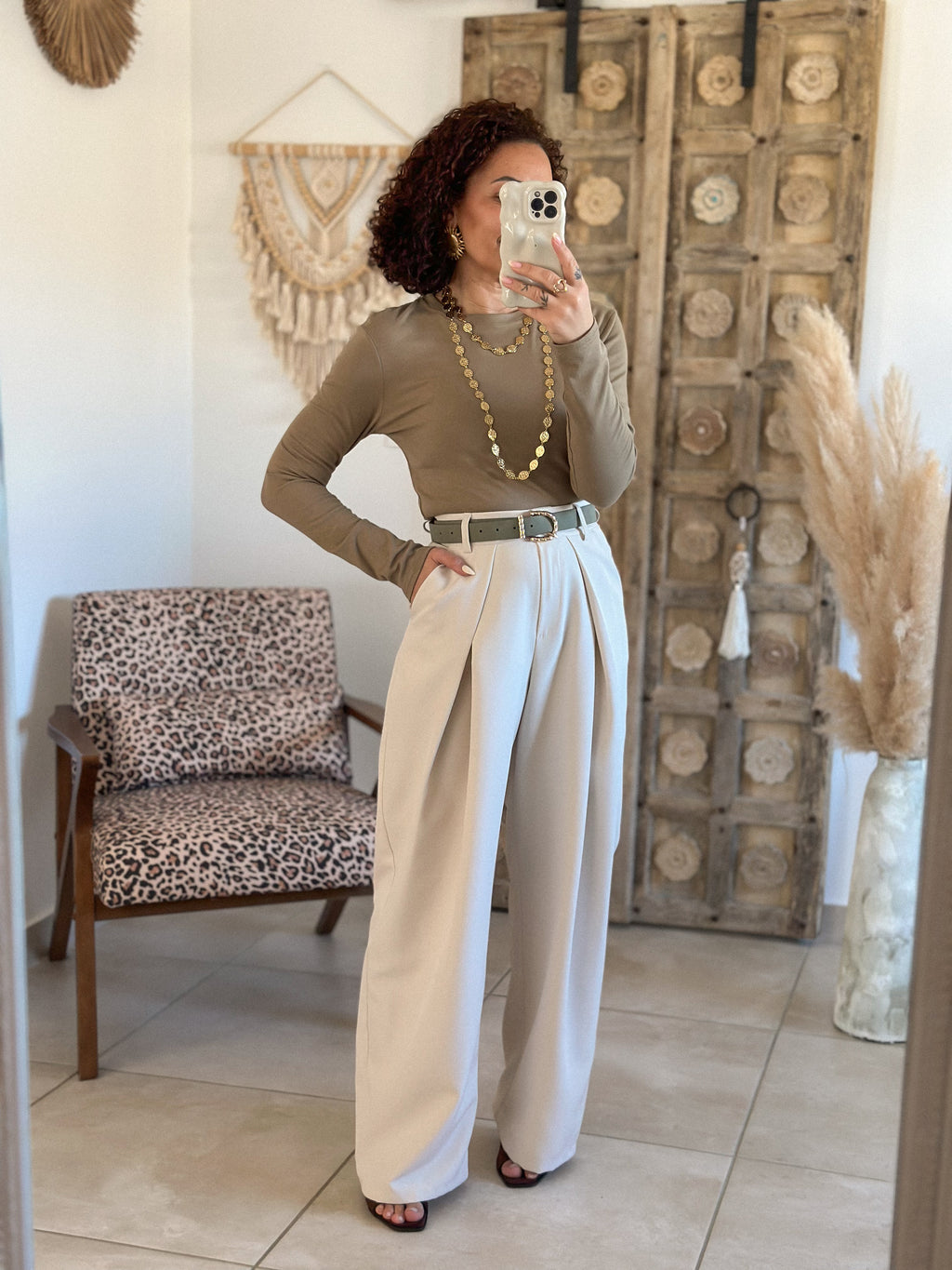 Top Lina – Manches longues Olive