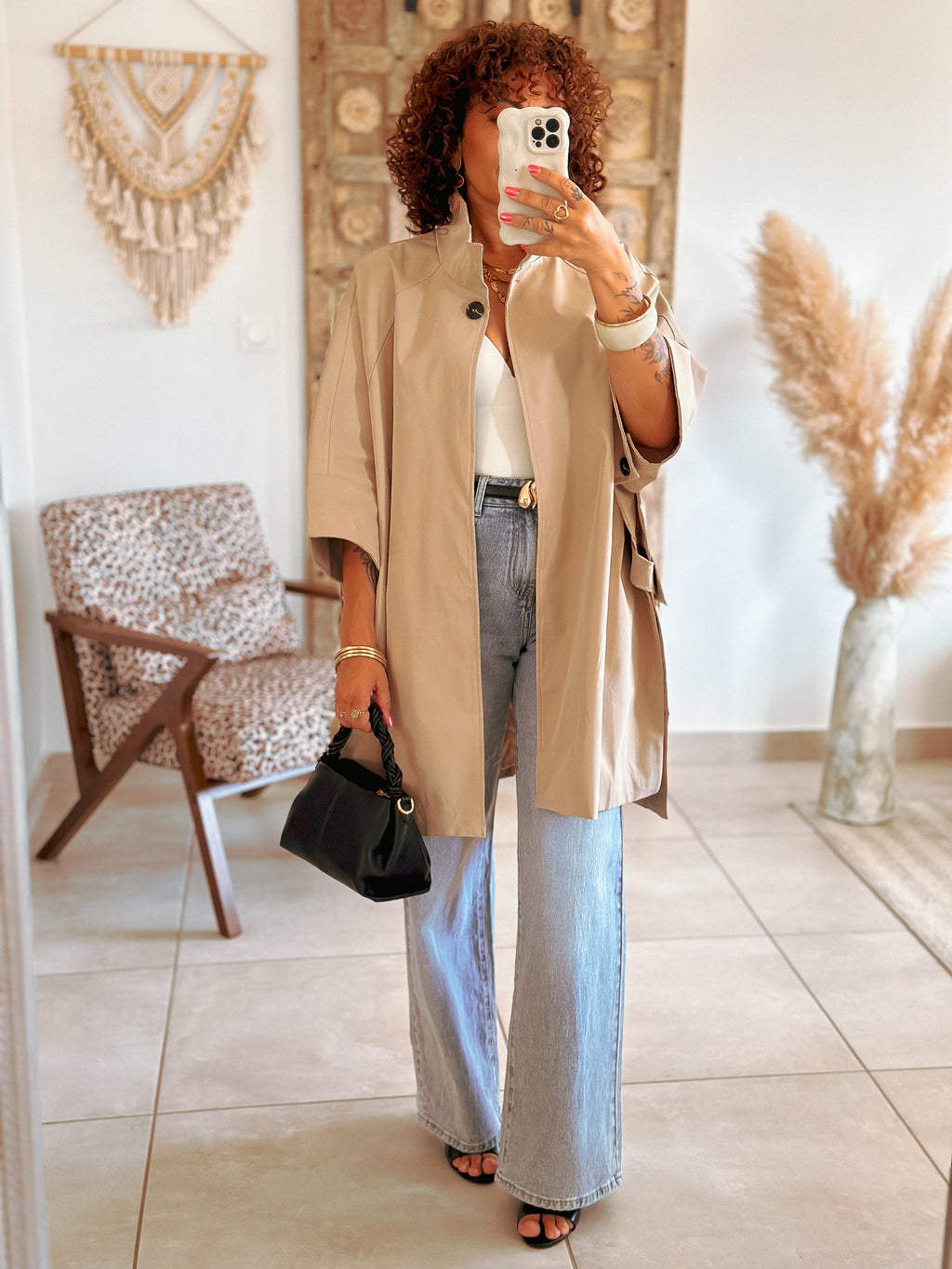 Trench Mika - Oversize beige taupe