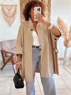 Trench Mika - Oversize beige taupe