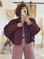 Veste Alessia – Suédine bordeaux