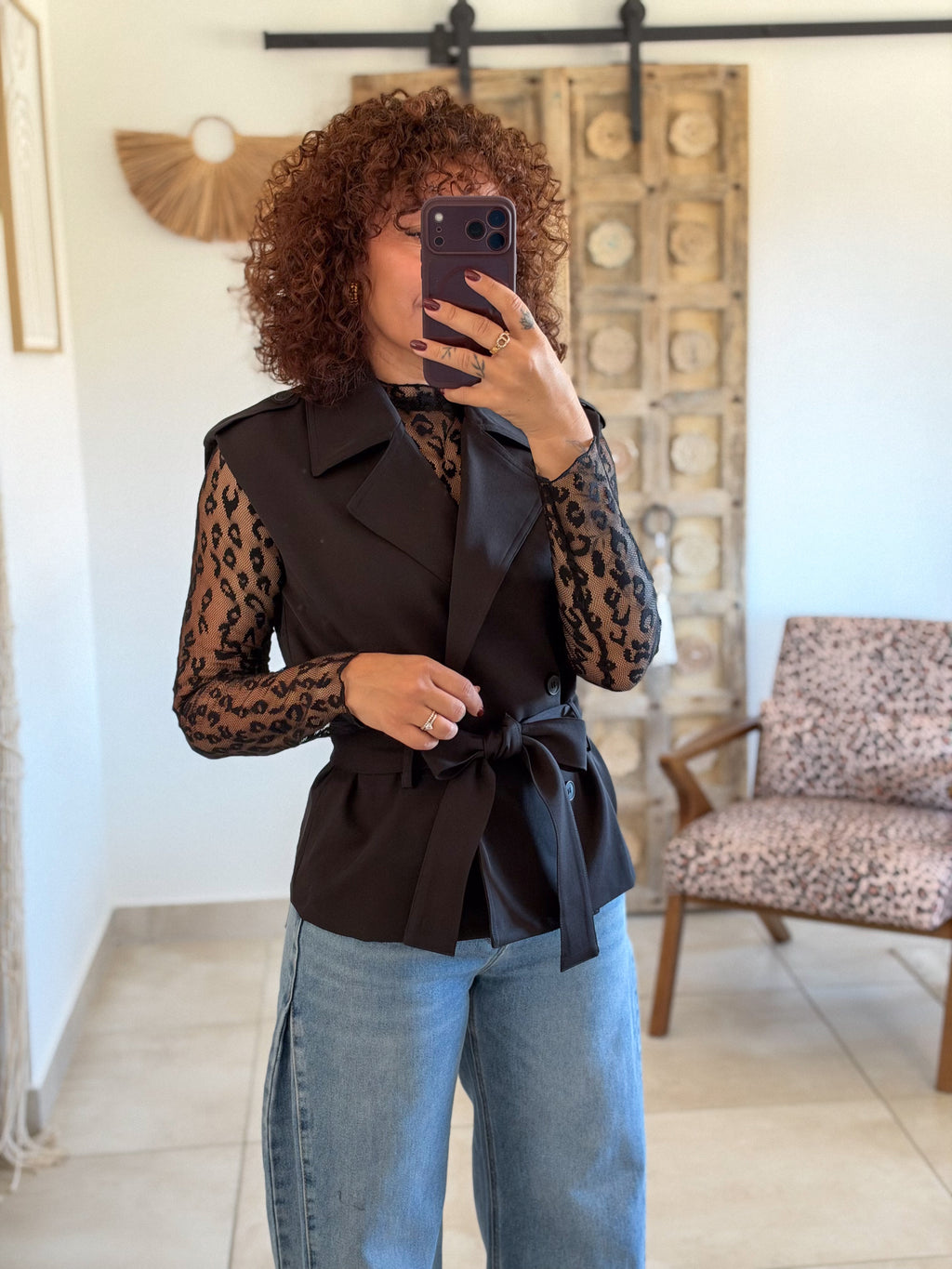 Veste Amal – Noire sans manches