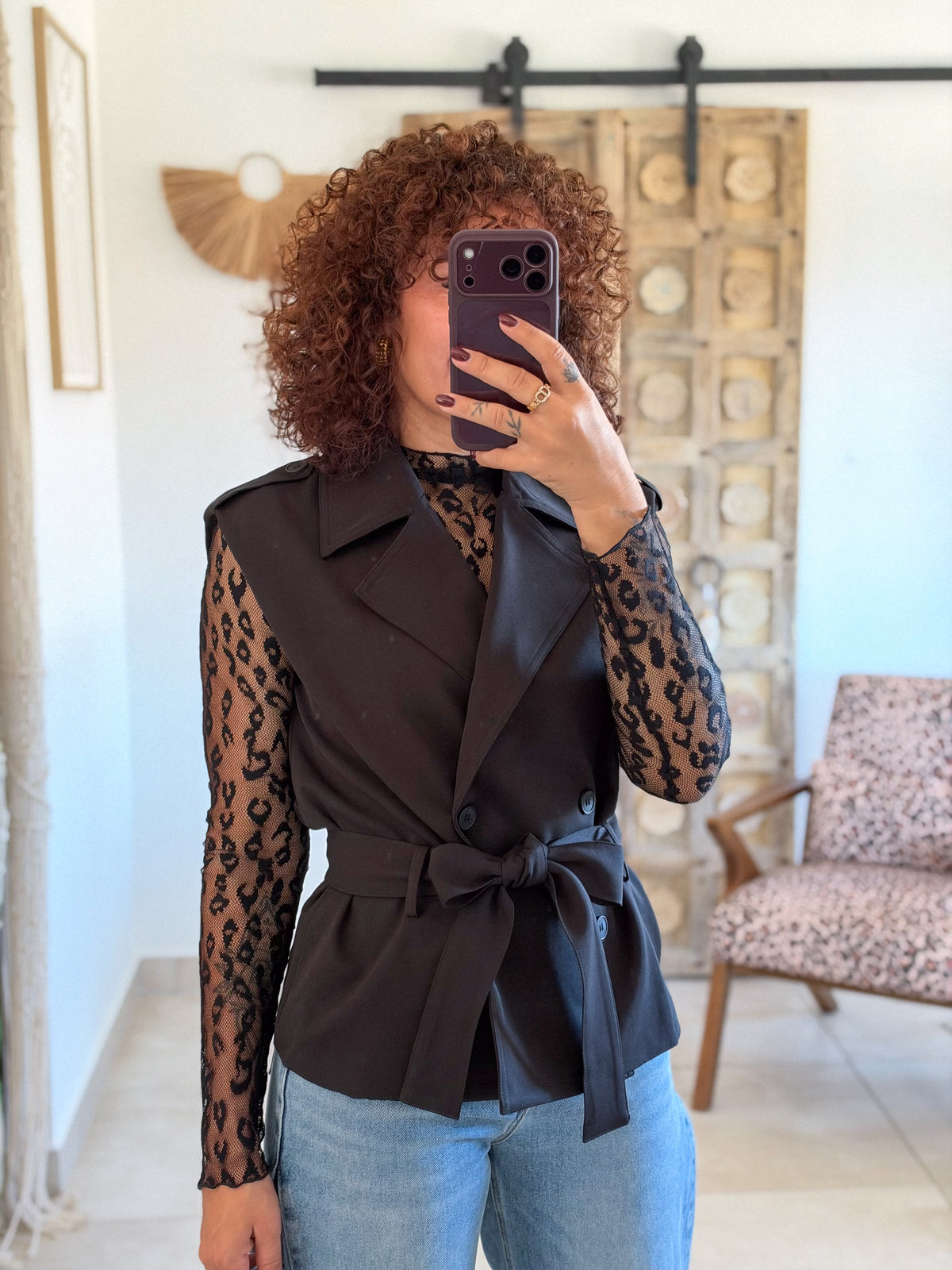 Veste Amal – Noire sans manches