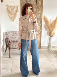 Amal vest - Sleeveless taupe