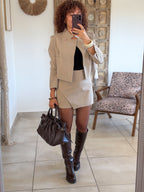 Veste blazer Ambre – Beige taupe