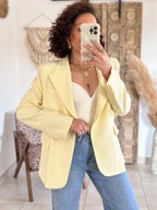 Veste blazer Marilyn - Croisé jaune