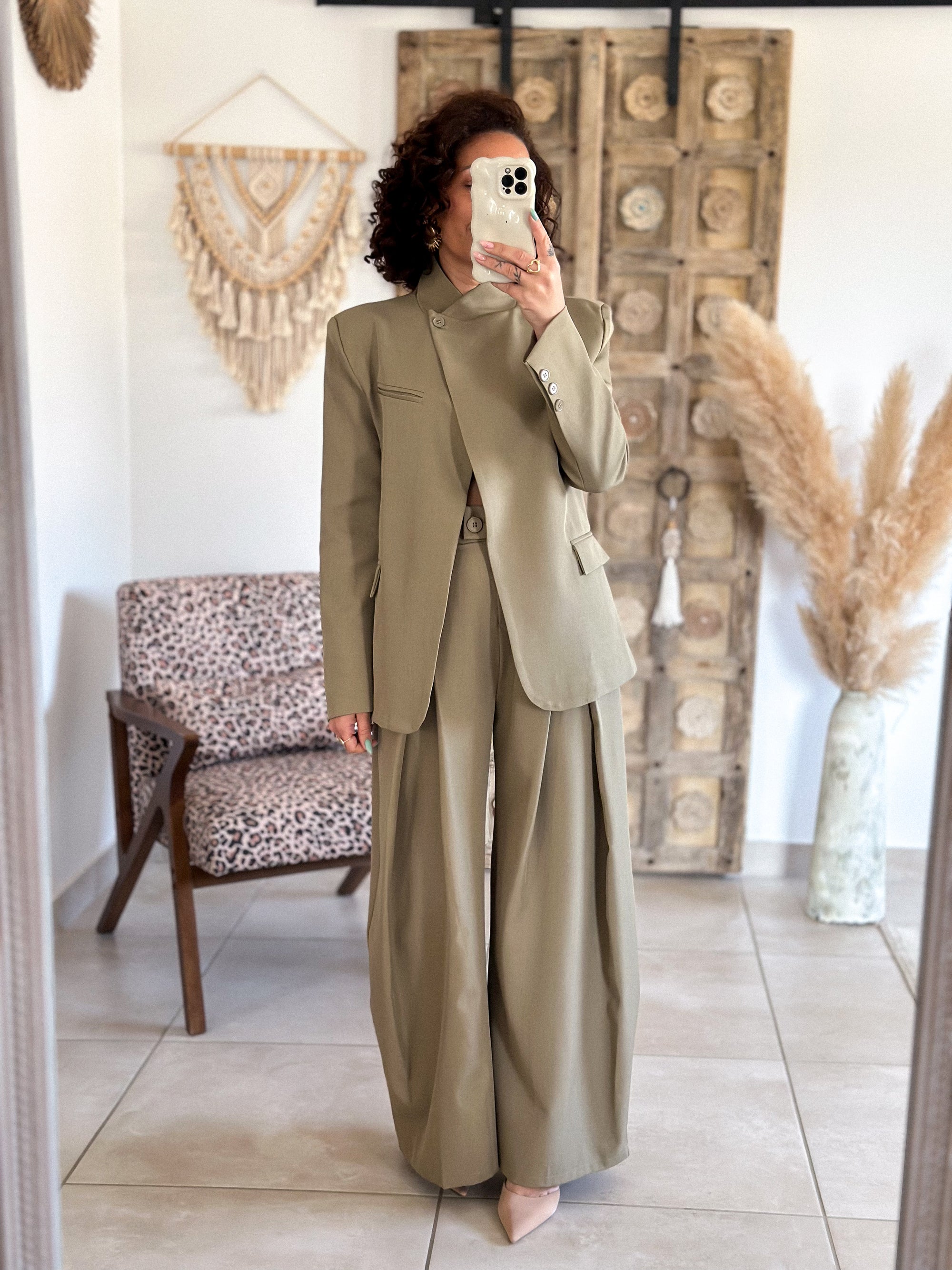 Veste blazer Marilyn - Croisé vert olive