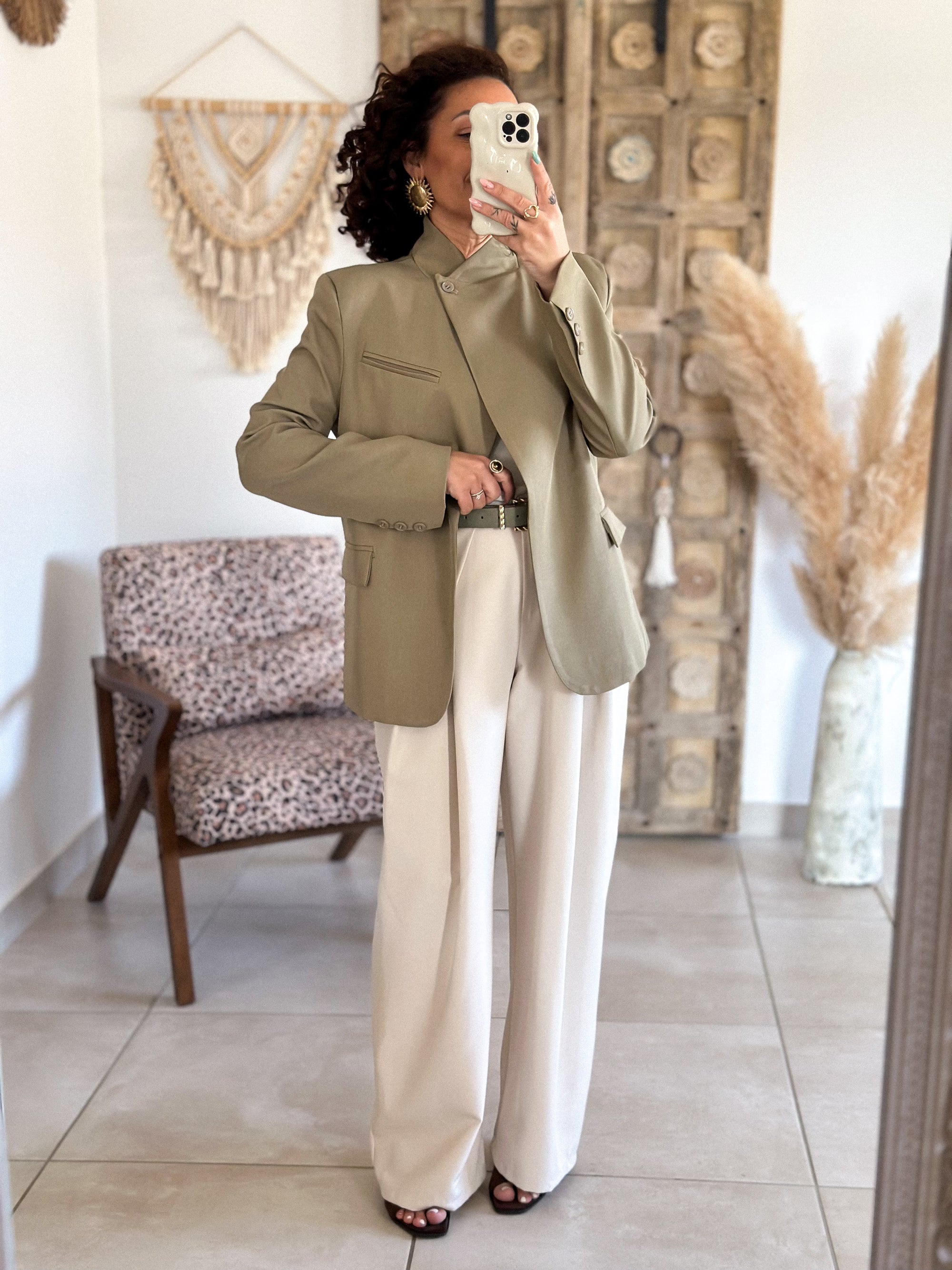 Veste blazer Marilyn - Croisé vert olive