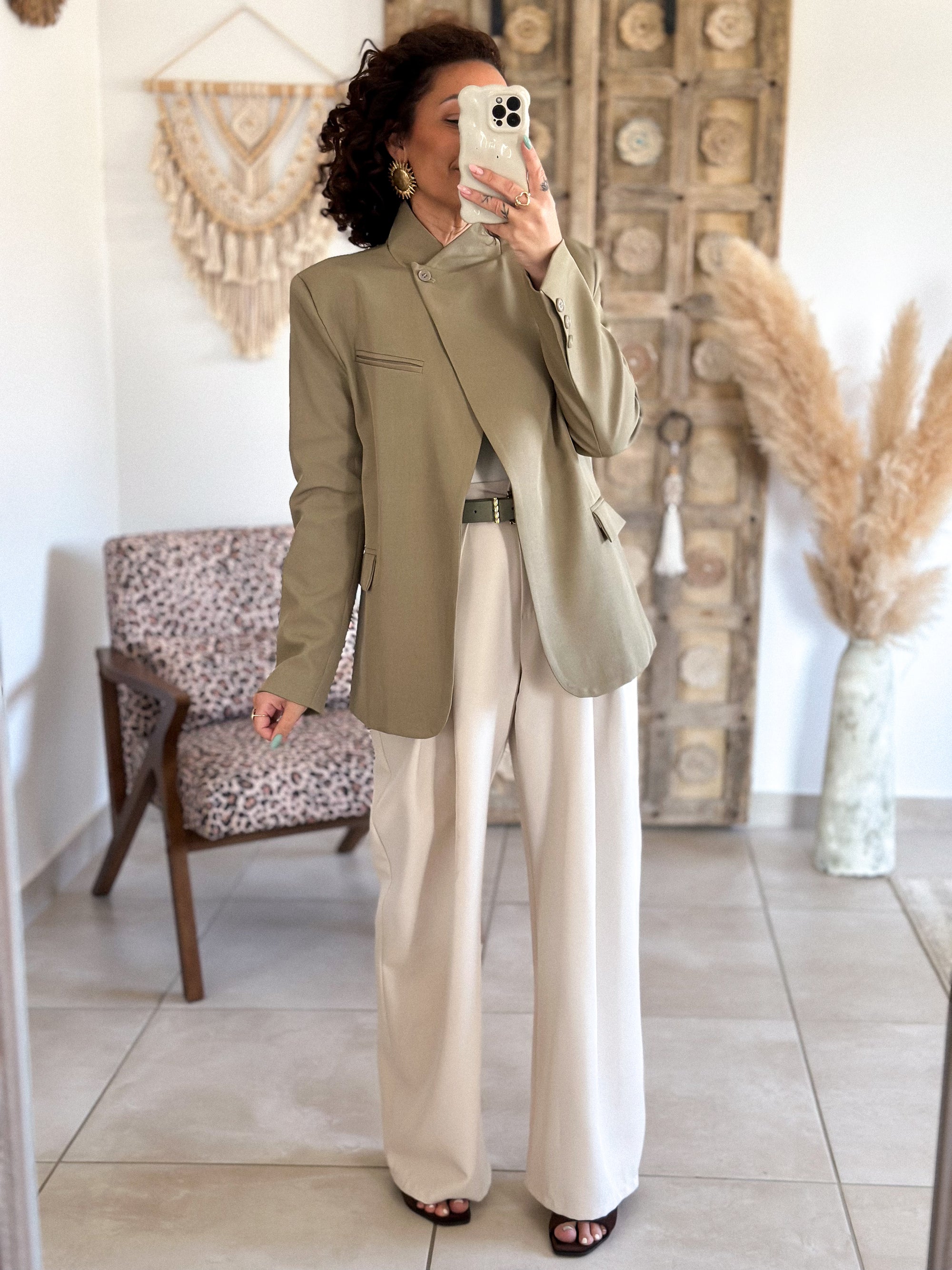 Veste blazer Marilyn - Croisé vert olive