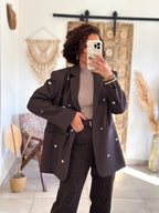 Veste blazer Niva - Chocolat à coeurs