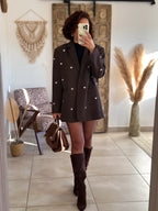 Veste blazer Niva - Chocolat à coeurs