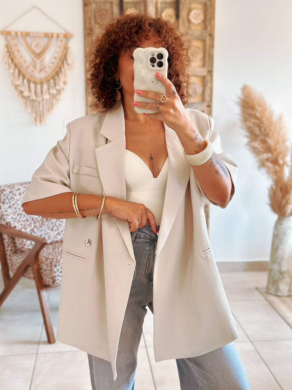 Blazer Pauline - Oversize écru