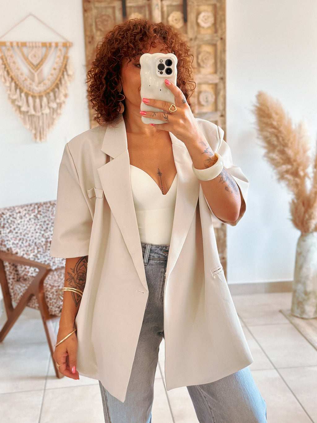 Blazer Pauline - Oversize écru