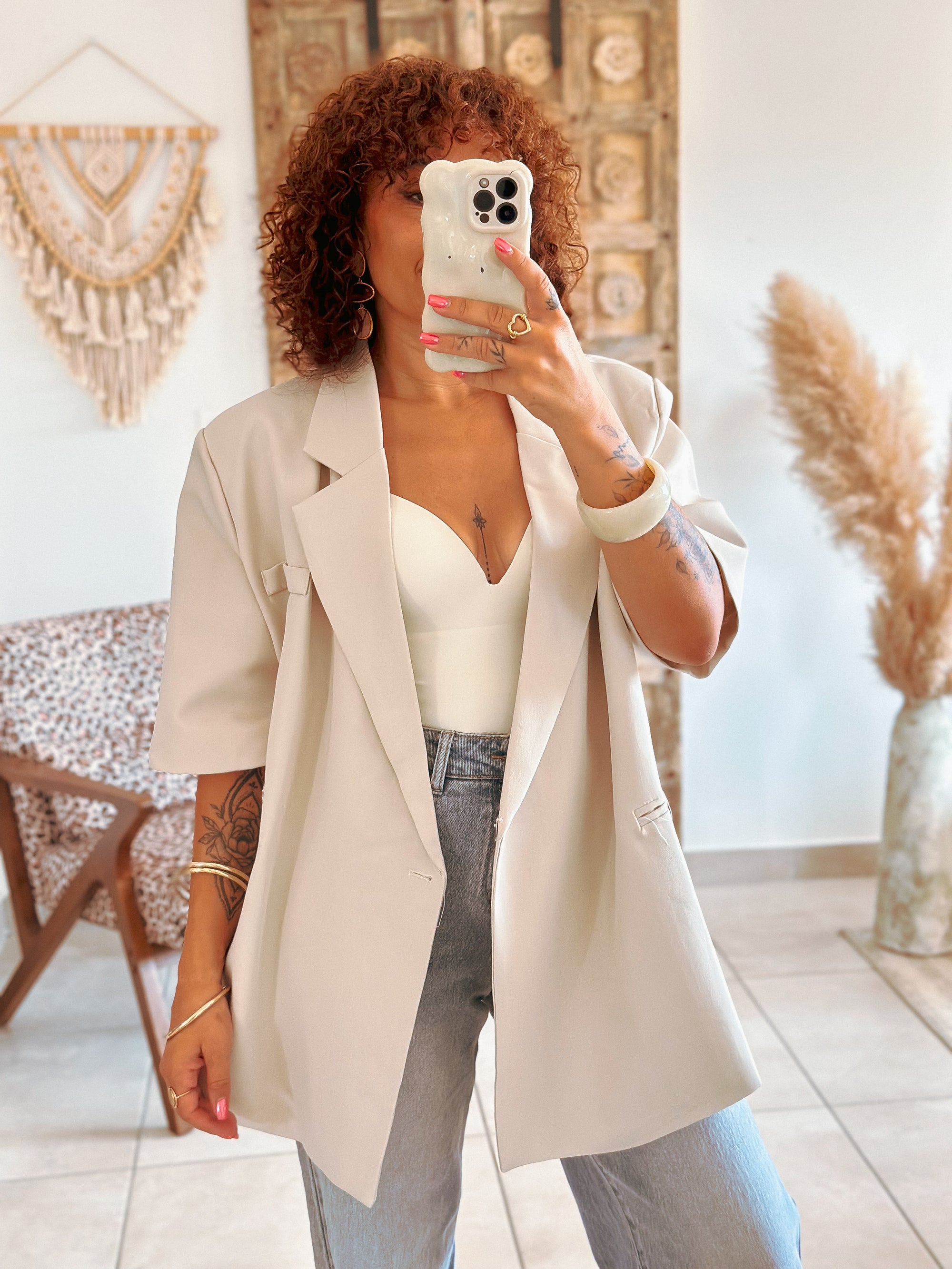 Blazer Pauline - Oversize écru