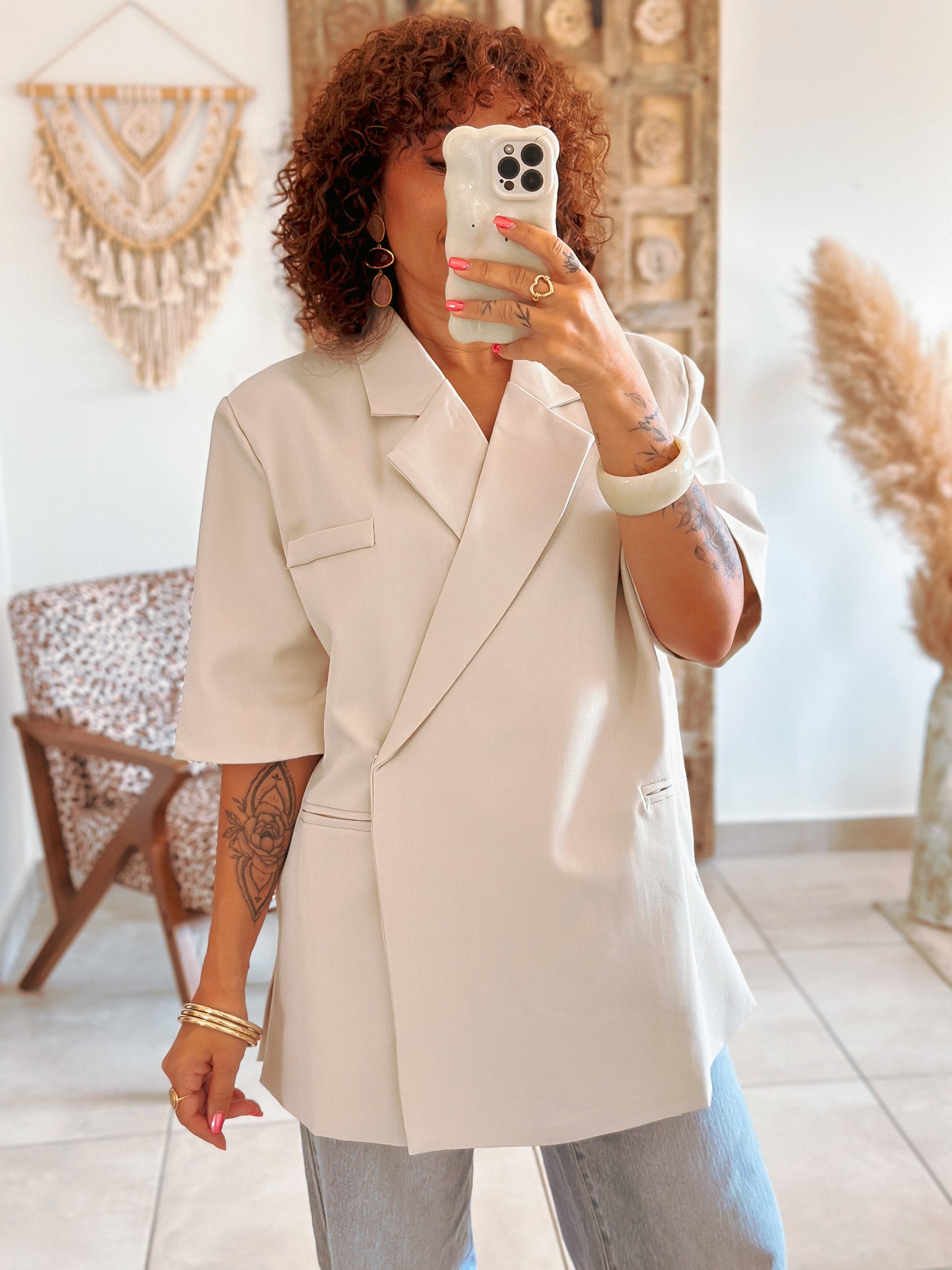 Blazer Pauline - Oversize écru